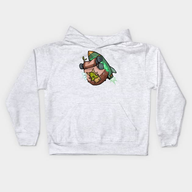 Korok Rocket Space Program Kids Hoodie by toothy.crow